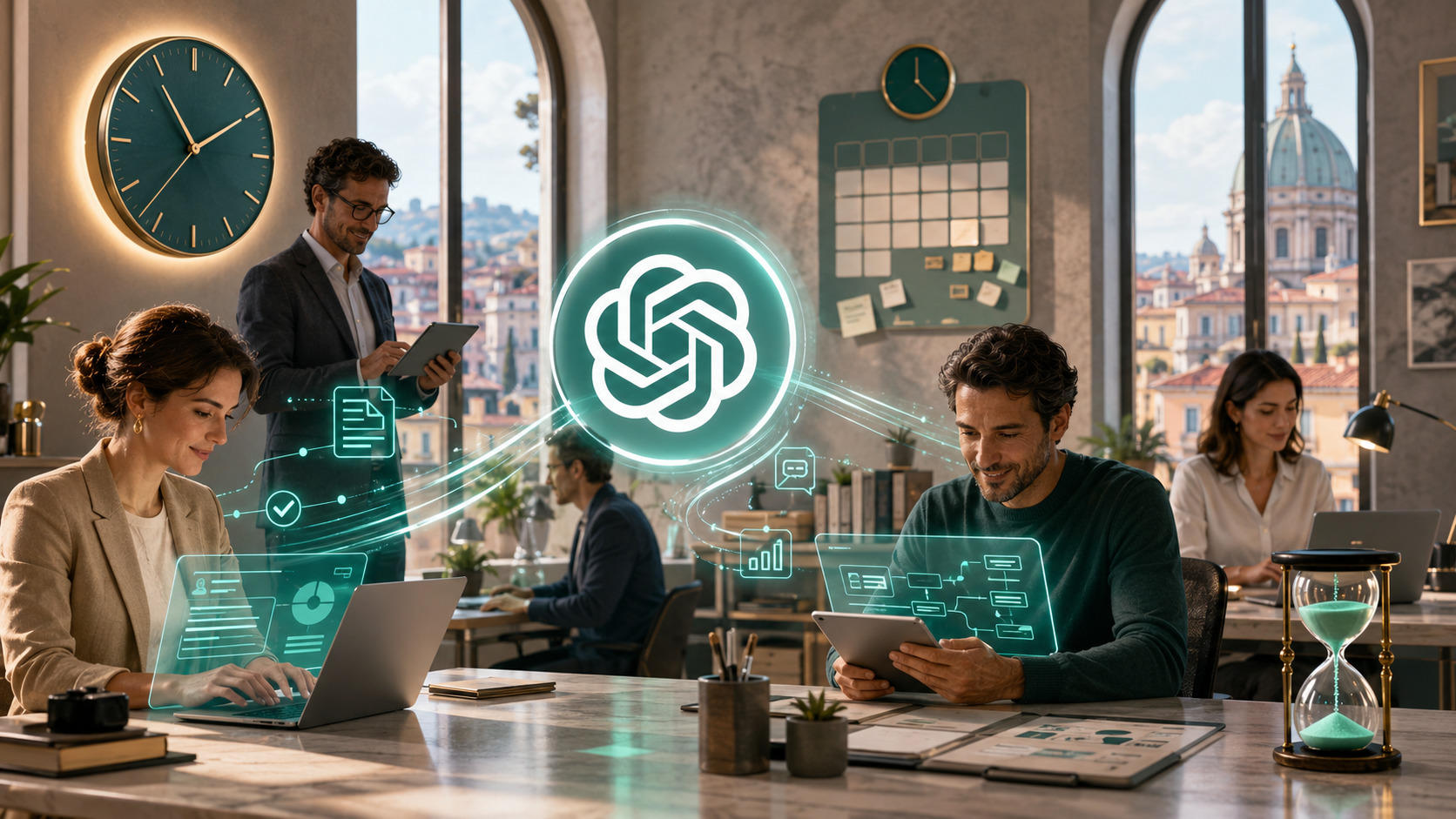 OpenAI l'AI fa risparmiare 270 ore l’anno alle PMI Italiane