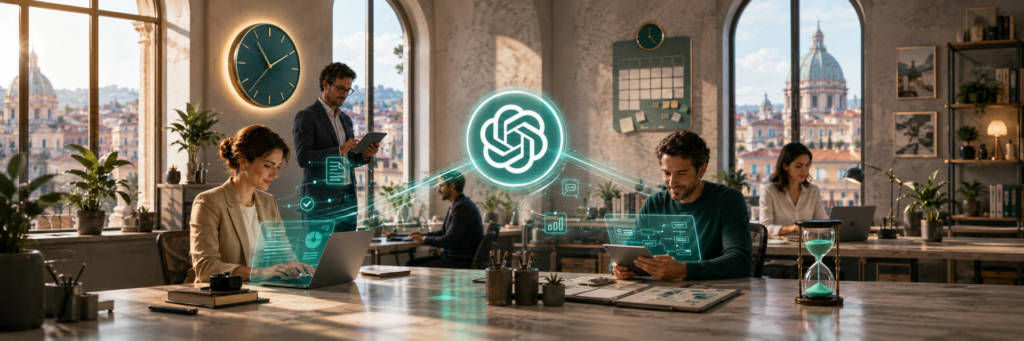 OpenAI: l’AI fa risparmiare 270 ore l’anno alle PMI Italiane