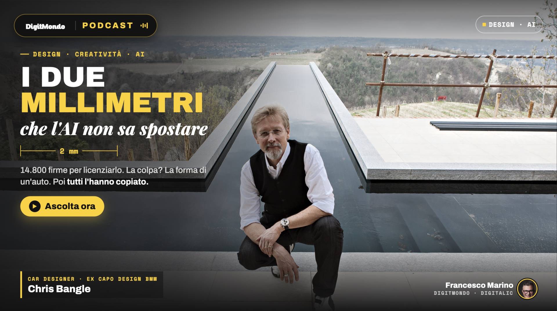 Chris Bangle e i due millimetri che l'AI non sa spostare